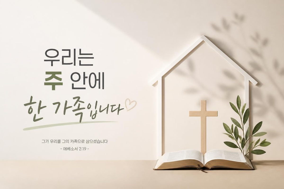 우리는 주 안에 한 가족입니다