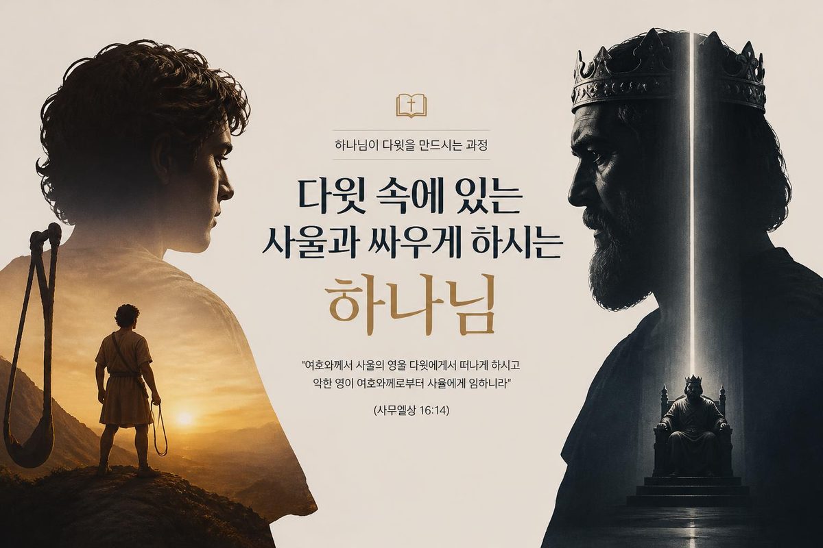 다윗 속에 있는 사울과 싸우게 하시는 하나님