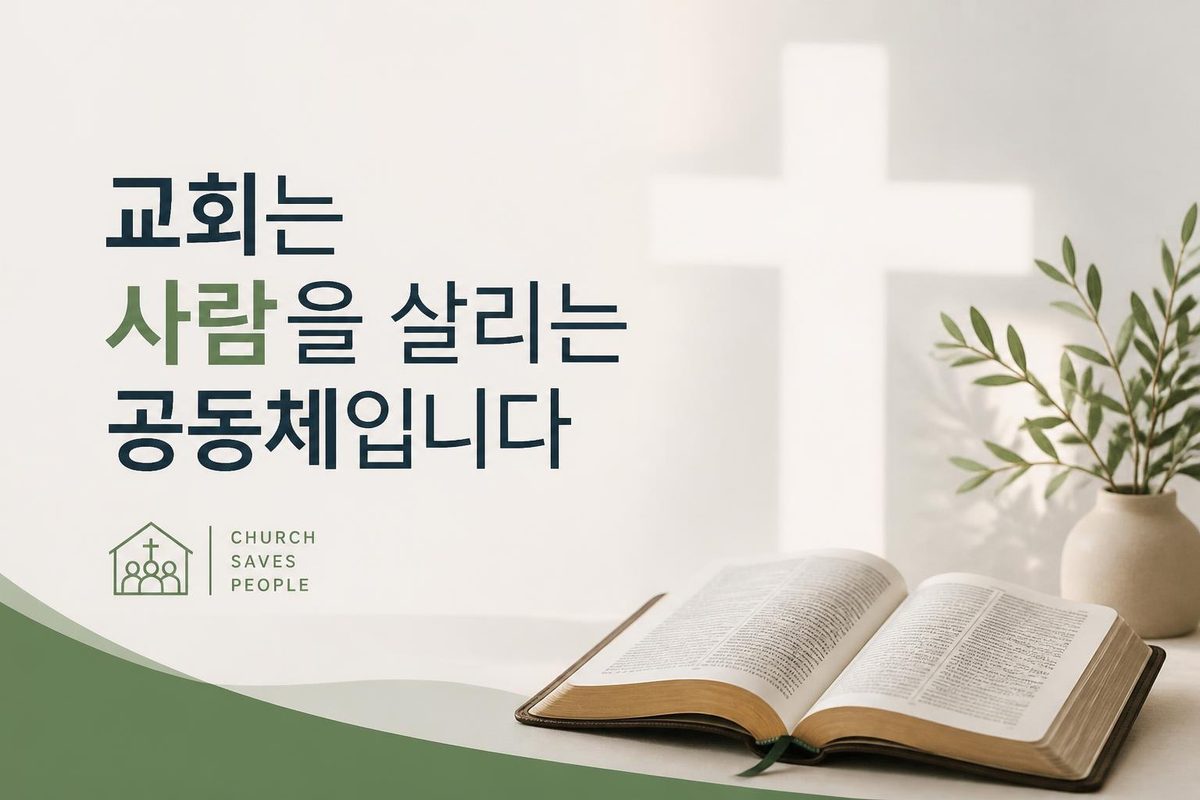 교회는 사람을 살리는 공동체입니다