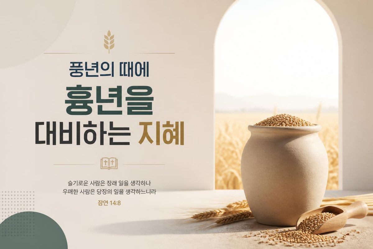 풍년의 때에 흉년을 대비하는 지혜