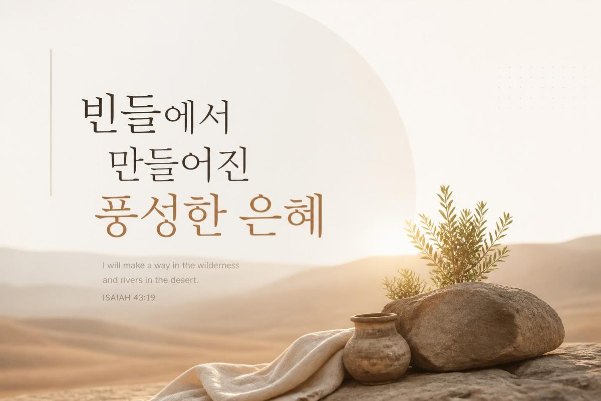 빈들에서 만들어진 풍성한 은혜