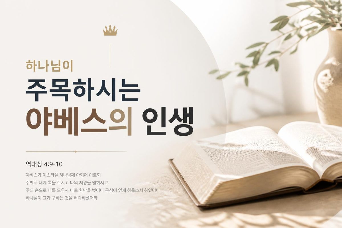 하나님이 주목하시는 야베스의 인생