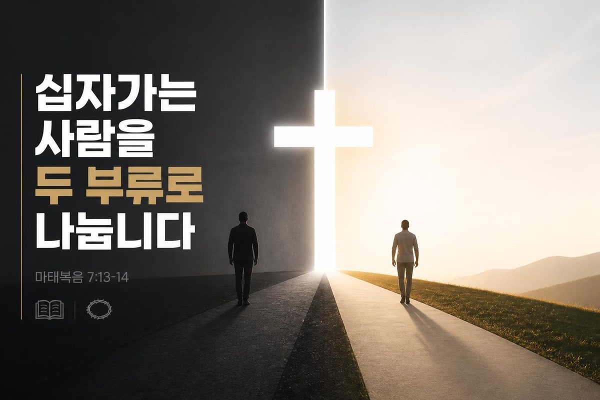 십자가는 사람을 두 부류로 나눕니다