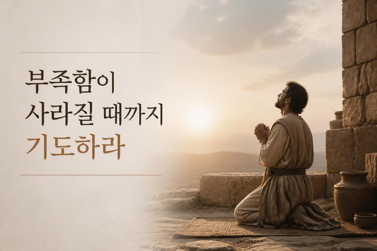 부족함이 사라질 때까지 기도하라