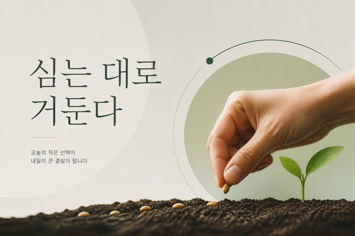 심는 대로 거둔다