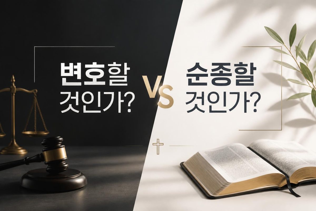변호할 것인가? 순종할 것인가?