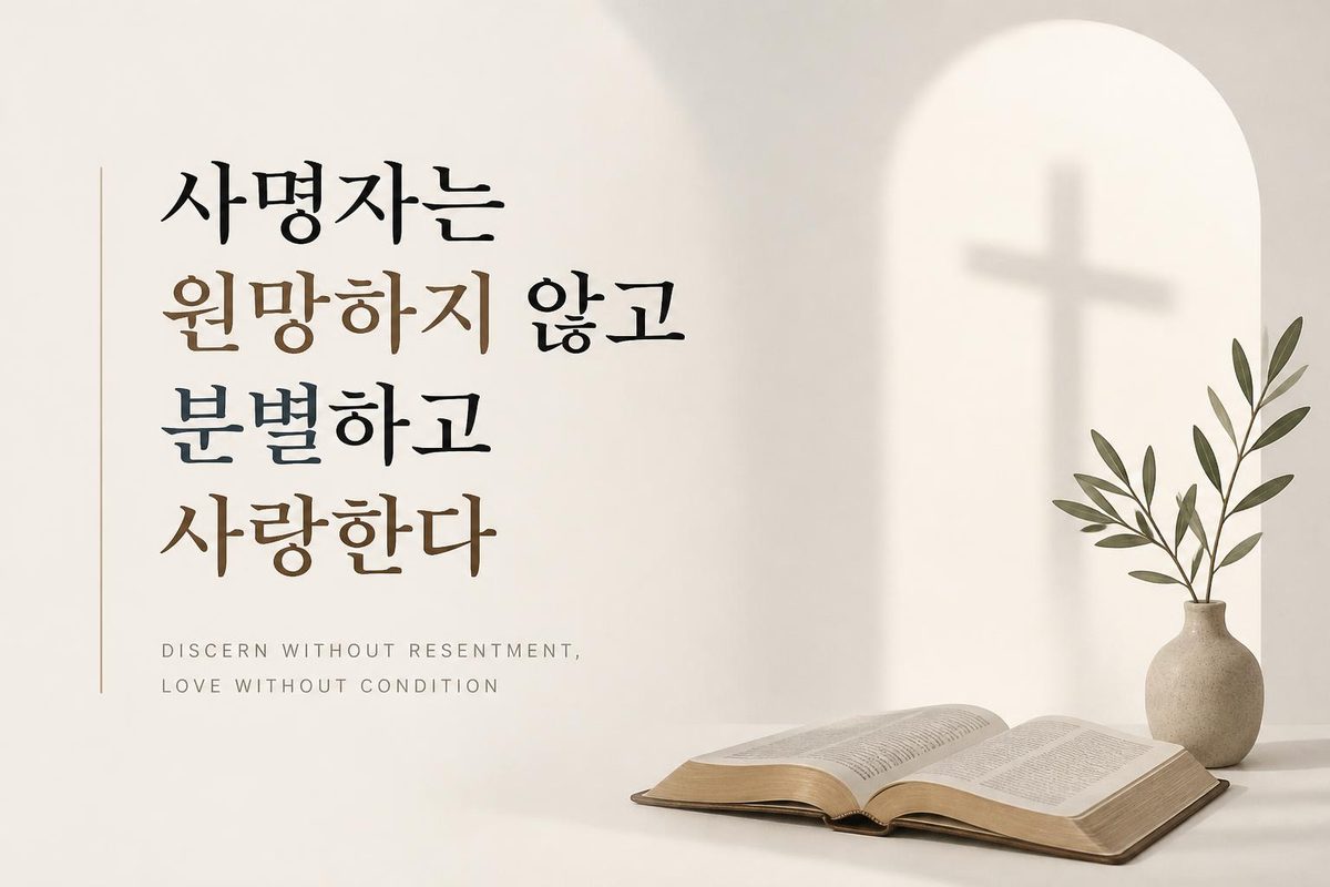 사명자는 원망하지 않고 분별하고 사랑한다