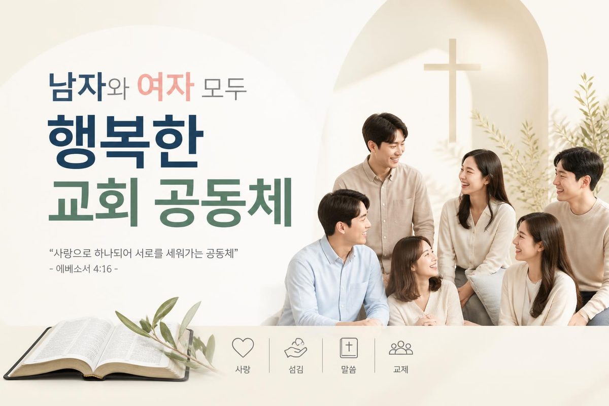 남자와 여자 모두 행복한 교회 공동체