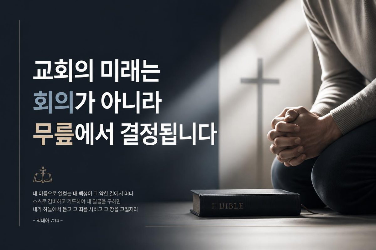 교회의 미래는 회의가 아니라 무릎에서 결정됩니다